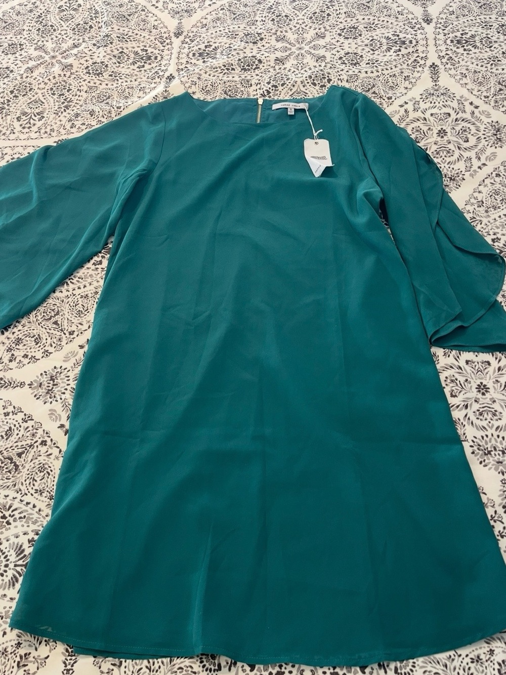 Naked Zebra Teal Green Shift Dress